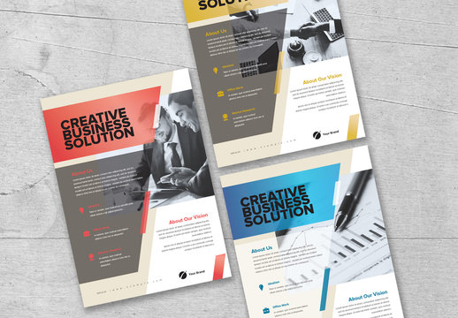 Flyer Layout with Diagonal Geometric Elements