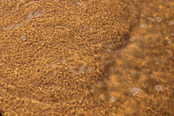 water drops on the sand