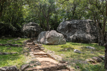 Sri Lanka, temples and landscape around Sigiria and the Liobs Rock