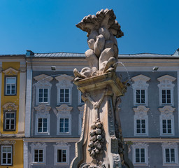 Neptunbrunnen am Hauptplatz in Linz © driendl
