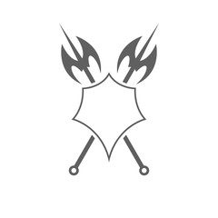 Axe and shield.