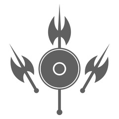 Axe and shield.