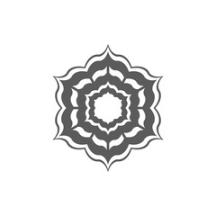 Flower icon pattern template.