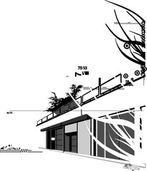 sketch of a house