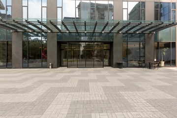 Entrance area of a urban city hotel