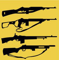 World War II weapons icon set