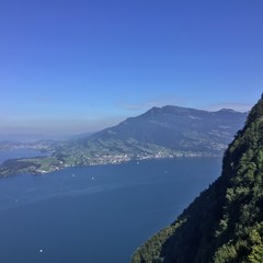 view of the sea and mountains