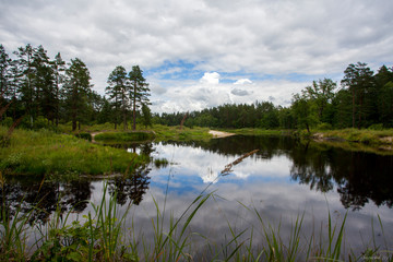 lake and clouds
