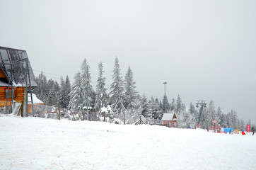 Poland. Zakopane. Ski resort in Zakopane. February 22, 2018