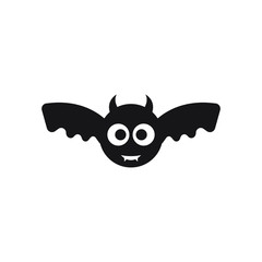 Fun bat clip art vector.