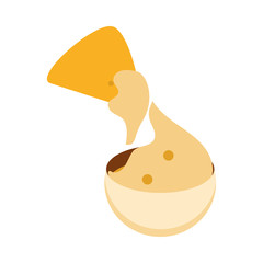 mexican nacho cheese cream food flat icon