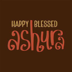 Design about ashura, the tenth day of Muharram, the first month in the Islamic calendar.