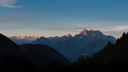 View on Alps from Leysin, Switzerland 