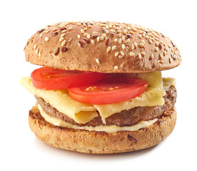 fresh tasty cheeseburger