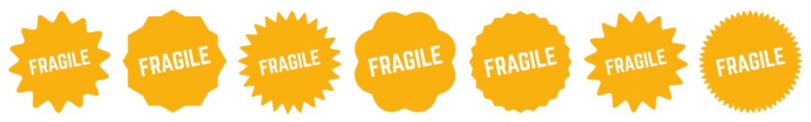 Fragile Tag Black | Icon | Sticker | Deal Label | Variations