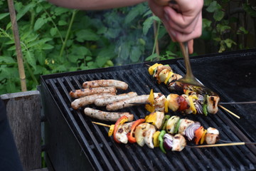 shish kebab on the grill