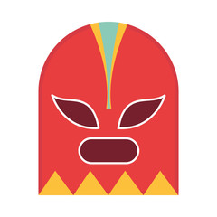 mexican fighter mask traditional flat icon