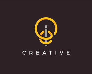 minimal idea logo template - vector illustration