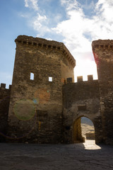 The main gate of the Genoese fortress in Sudak, XIV century, Crimea.