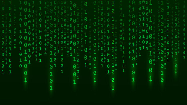 Digital background. Big data. Hacker concept. Abstract matrix. Computer generated many numbers. Vector Illustration
