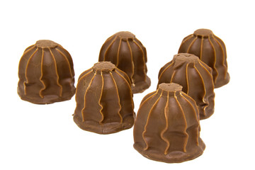 Marshmallow with chocolate (teta de nega) Brazilian typical sweet.