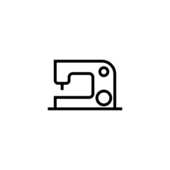 sewing machine Icon  in black line style icon, style isolated on white background