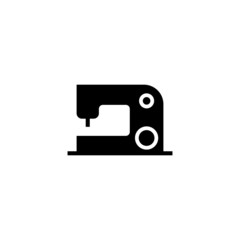 sewing machine Icon in black flat glyph, filled style isolated on white background