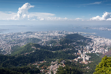 a view of rio de janeiro from corcovado hill