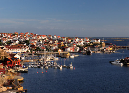 View From Smogen Bridge To Smogen Town On A Sunny Summer Day With Some Clouds In The Sky
