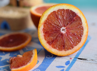 Jugo de naranja roja, tipico en sicilia