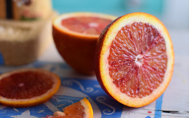 Jugo de naranja roja, tipico en sicilia