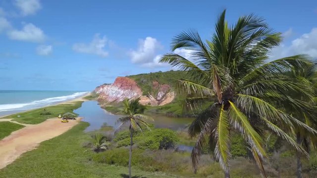 Cliffs of Gunga beach, Alagoas state, Brazil