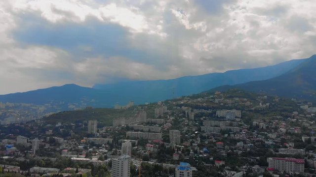 aerial panorama of the city of Yalta