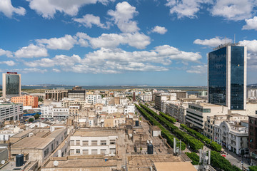 Bird eyes view of Tunis is the capital and the largest city of Tunisia.