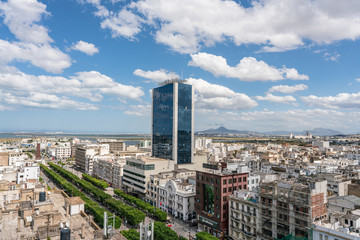 Bird eyes view of Tunis is the capital and the largest city of Tunisia.
