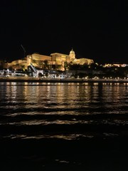 Fototapeta premium Buda Castle illuminated at night. Budapest / Hungary.