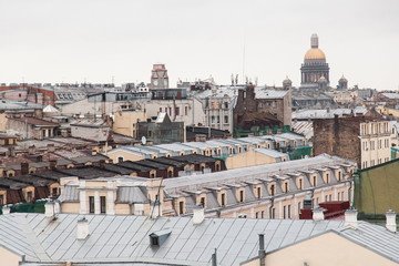 Fototapeta na wymiar Winter cityscape of Saint Petersburg