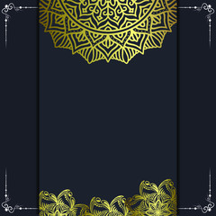 Mandala template with elegant, classic elements. Great for invitation, flyer, menu, brochure, background Premium Vector