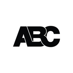 Letter ABC simple monogram logo design vector