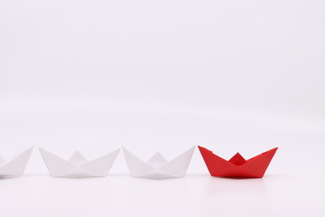 red paper boat