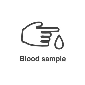 Blood testing and work icon showing one aspect of blood draw process