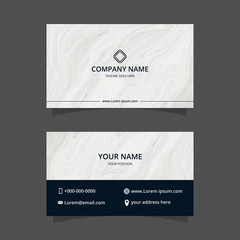 Elegant Vector graphic of business card design template with liquid marble texture background. modern black color.