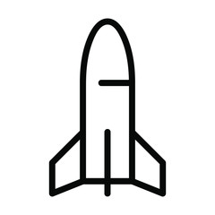 rocket icon or logo in  outline
