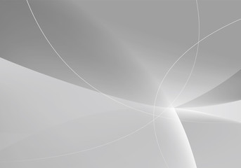 流れる曲線のグレー のグラデーションの背景イラスト	