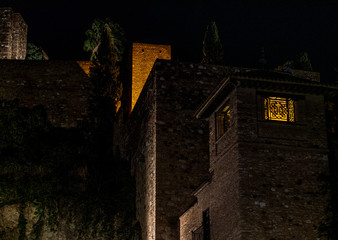 old castle in the night