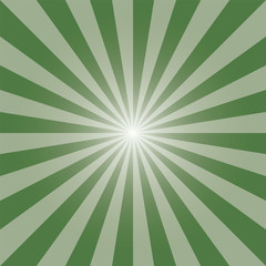 Obraz premium Green sunburst background template design. Rectangular recto backdrop. Fern green sunbeam background design for various purposes.