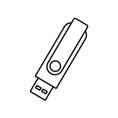 Flash drive line icon
