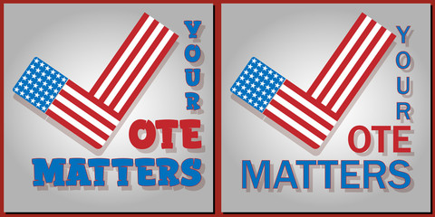 banner design. American patriotic background election day. Political election campaign.