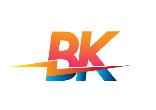 Letter BK logo with Lightning icon, letter combination Power Energy Logo design for Creative Power ideas, web, business and company.