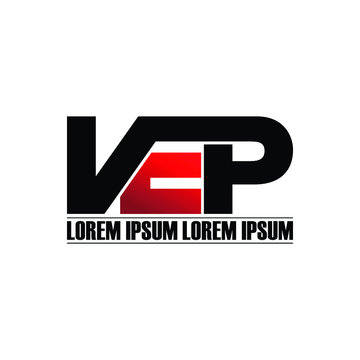 VEP letter monogram logo design vector